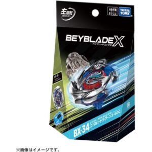 【TAKARA TOMY】BEYBLADE X 戰鬥陀螺 BX-34 蒼穹龍騎士 C軸 左迴旋 含旋風發射器 有QR